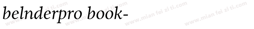 belnderpro book字体转换